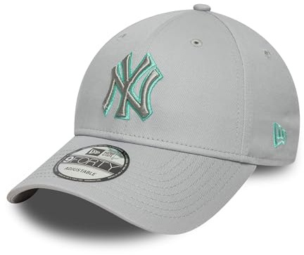 New Era New York Yankees 9Forty Cap Grau Neon Outline - One-Size