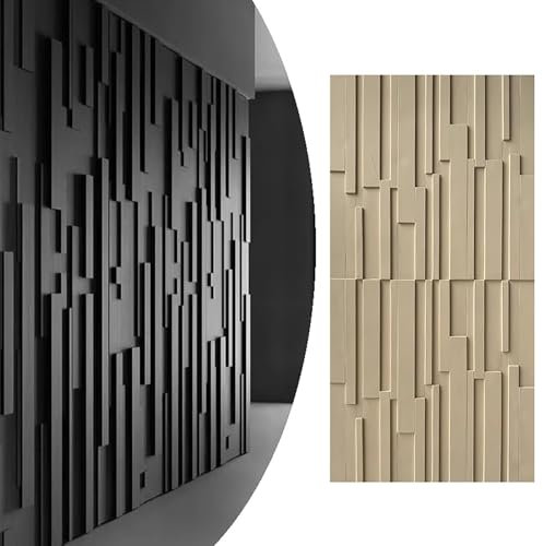 Väggpaneler Moderna 3D-väggpaneler Invändigt/Utvändigt, Vattentät PU-väggbeklädnadspanel, Dekorativa Väggbeklädnadspaneler, Panelbeklädnad för Säng-/TV-bakgrund(Beige,1pack)