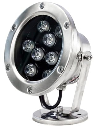 LMMIAOZ Luce Subacquea a LED sommergibile IP68 Impermeabile per laghetto, Illuminazione per Piscina da Giardino, Cascata (Bianco Caldo)