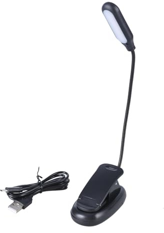 Lampe de bureau USB LED à clipser 3 modes 3 luminosité réglable pour lire étudier travail LED