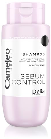 Cameleo Expert Sebum Control – schampo för fett hår – minskar talgproduktionen, rengör djupt och fräschar upp hårbotten – aktivt kol och HydroScalp Complex – 300 ml