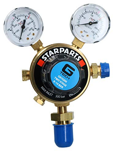 Oxygen O2 Regulator Two Stage 2 Gauge Gas Bottle 300 Bar Welding Welder