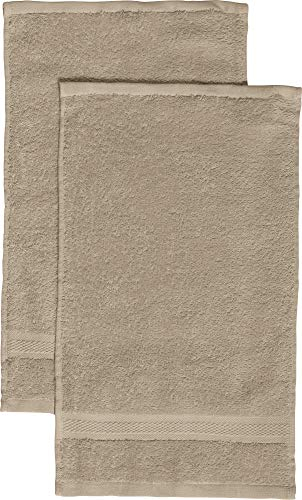REDBEST Gästetuch 2er-Pack Chicago Taupe Größe 30x50 cm - saugstark, strapazierfähig, ideal für Reisen, Sport (weitere Farben)