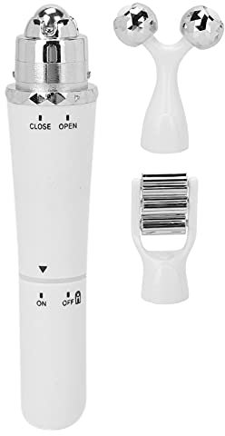 Rullo per Massaggio Viso Elettrico 3 in 1, Massaggiatore Viso Antirughe Antietà, Rullo di Bellezza per Lifting Facciale 3D Rullo per Massaggio Micro-corrente Lifting per il Viso Rafforzamento della Pe
