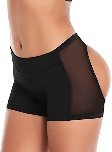LAOSU Femme Culotte PP Exposé Sexy Lingerie Mode Boxer Féminin sous Vetements sans Fesse Taille Haute Chic Pas Cher Slip Fashion String Maintien Confort Push Up Grande Taille