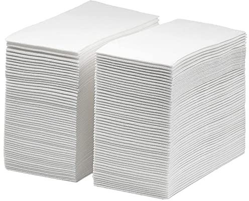 DADAWU Disposable Guest Towels,Linen Feel Napkins,Cloth-Like Decoration Serviettes,Hand Paper Towels for Wedding, Party, Birthday, Dinner Christmas, 12x17, Pack of 100