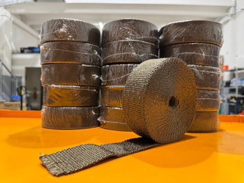 BENDA TERMICA BASALTO PER FASCIATURA COLLETTORI DI SCARICO MARMITTA, LARGHEZZA 50MM, ROTOLO 15 METRI LINEARI