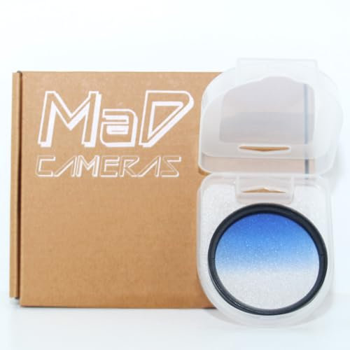 MaD Camera - 52mm Graduated Blue Filter - Color Correction for Landscapes - Premium Camera Lens Filter for DSLRs