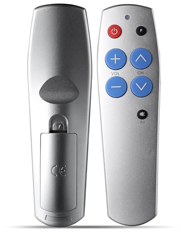 Telecomando TV universale con pulsanti grandi per anziani, telecomando Demenz.IR per TV e top box via cavo. Configurazione semplice, Preferiti, Dispositivi IR