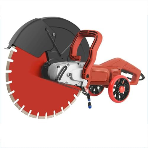 Electric Concrete Saw, 3200W Portable High-Power Wall Groove Cutting Machine, 3000RPM Wall Chaser Circular Saw Cutter, 163mm Cutting Depth, Anti-Slip Handle & Shrink Protective Cover,for Stone, Brick