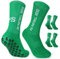 Grip Socken Fussball 2 paar Fussball Socken Herren Unisex Socks | Anti-Rutsch-Design | Universal-Maßstab 39-46 | 75% Baumwolle | Stutzen Fußball Socken Kinder, Fussballsocken Männer, Grün
