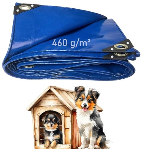 LDQBF Lona Impermeable Exterior,1x16.5m 460g/m² PVC Tela Lona Remolque Lona Piscina con Ojales con Ojales Lona para Exteriores,Lona Impermeable para terraza GAL ro Azúl