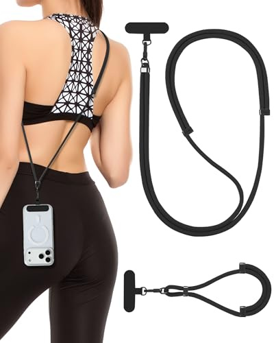 VVAAGG Cell Phone Lanyard for iPhone - Crossbody Phone Strap Black