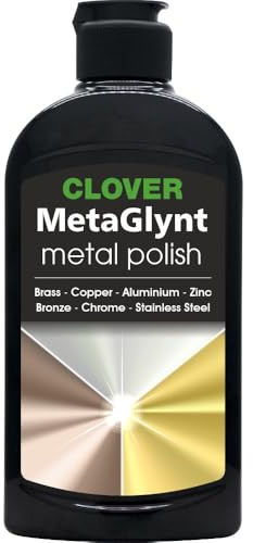Clover MetaGlynt Metal Polish for Stainless Steel, Brass, Bronze, Copper, Aluminium, Zinc, Chrome 6 x 300ml, Christeyns Clover