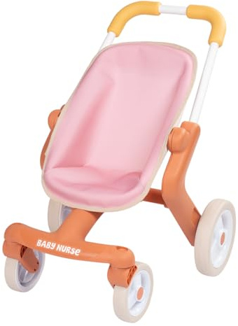Smoby - Baby Nurse - Poussette Pop - pour Poupons Jusqu'à 42 cms - Poignée Ergnonomique - Roues Multidirectionnelles - A Partir de 18 Mois - Fabrication Espagnole