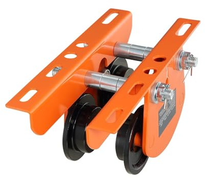 FLFHDUP Cabrestante Elevador Carro Manual con polipasto eléctrico, Capacidad de 2200 lbs/1T, Carro con viga de Empuje con Ruedas Dobles Montacargas eléctrico(1T)