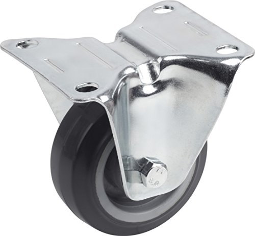 Metafranc 803400 Rueda Fija, diámetro, 105 x 80 mm, Goma elástica, rodamiento de Rodillos, Gris, Ø 80 mm