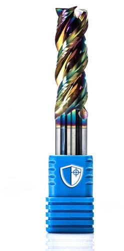 ARMOUR TOOLING – 12mm Tungsten Carbide Endmill - 3 Flute Sharp Corner Milling Cutter DLC coated – CNC Milling Tool - For Aluminium Roughing & Finishing - HRC55 Extreme Wear Resistance