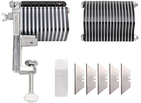 HEEPDD Leather Strap Cutter, 1‑24 Strips Leather Table Lace Cutter for Belts for Braided Strips for Tassels