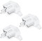 KEAGAR Schuko Stecker, Stecker 250V, Stromstecker mit Zugentlastung, Schutzkontakt-Stecker mit Knickschutztülle, Spritzwassergeschützt und Langlebig, IP44, Bruchfest, Weiß(3 Stücke)