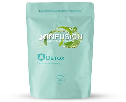 X-Infusion | Infuso Detox per Depurare l'Organismo e Liberarlo dalle Tossine, Infusione Depurativa per Acqua Fredda, Note Erbacee e Floreali, 14 Filtri, 100% Naturali, Senza Zuccheri