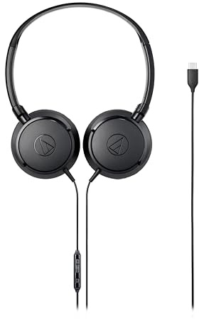 Audio-Technica ATH-S120C-BK USB-C Headphones, Black
