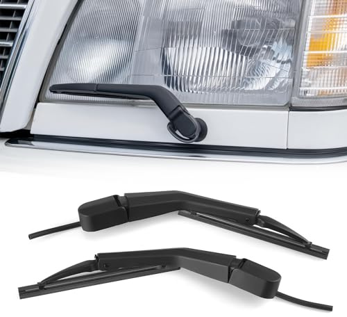GEARMONSTER Wiper Arm Main Headlight, Set of 2 Headlight Wiper Arm Headlight Wiper for M-ercedes-Benz W124 W126 W140 Front Right Left Set