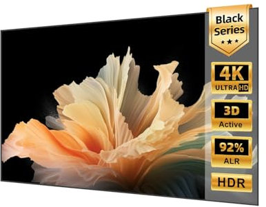 NothingProjector Projector Screen, 120 inch, Ambient Ceiling Light Rejecting ALR, 4K Ultra HD Fixed Frame 16:9, On Wall Mount Projection Screen for Ultra Short Throw Projectors, Black Series