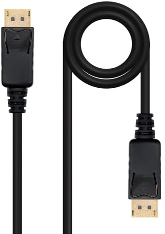 Brightium Cable DisplayPort DP/M - DP/M Negro 1.0 m, ideal para conectar monitores y dispositivos de video con alta resolución.