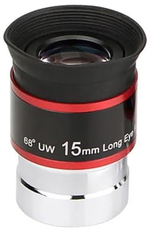 Teleskoptillbehör teleskop okular 1,25 tum 68° ultra vidvinkel 6 mm/9 mm/15 m/20 mm för astronomiskt teleskop (15 mm)