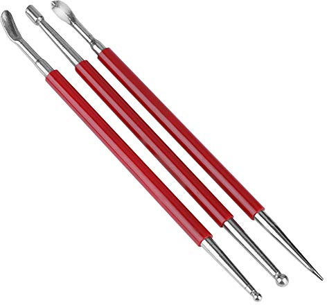 Set di 3 strumenti per strofinare la pressa per pelle, 3 pezzi, panni per pressa da stampa in plastica, gomma, fatti a mano, strumenti professionali per l'artigianato in pelle,