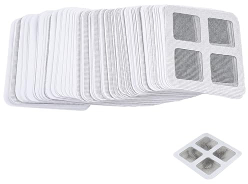 100 Piezas Rejilla Adhesiva para Desagüe Ducha,Filtro Atrapa Pelos Ducha Desechable,Antibloqueo para Sifón,Lavabo y Fregadero,Rejilla Autoadhesiva para Baño,Cocina y Bañera,Fácil de Usar