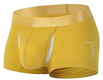 Generiskt sommarmode personlighet kreativ bekväm medium platt kulseparation boxershorts för män, GUL, XL