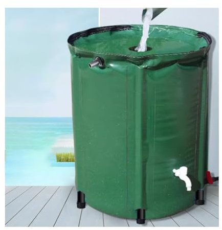 Barile di pioggia pieghevole, stoccaggio dell'acqua del PVC da 26 galloni con filtro e coperchio della rete per l'irrigazione del giardino.Il Design Portatile Consente Di Risparmiare Spazio.Include Du