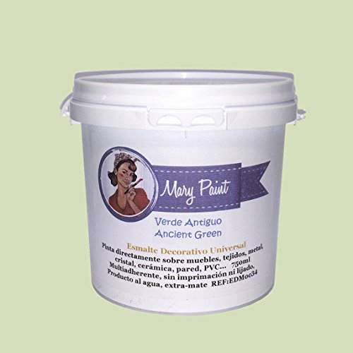 Mary Paint | Pintura para muebles efecto Chalk Paint, Verde Antiguo - 750ml