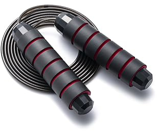 BOOMIBOO Jump Rope, Adjustable Jump Ropes,Skipping Rope Tangle-Free Rapid Speed with Ball Bearings for Women Men Kids,Exercise & Slim Body Jumprope at Home School Gym
