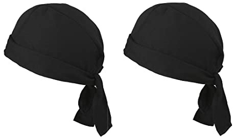 CRLLDPM 2 Pièces Toque de Chef Bandana Chef Ajustable en Polycoton Chapeau Bandana Chef de Cuisine Chapeau de Travail Unisexe Idéal pour Restaurants, Cuisines, Boulangeries, Cafés