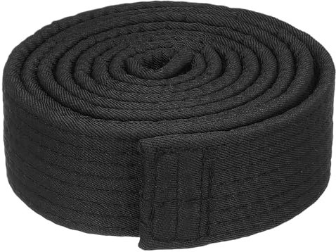 PATIKIL Taekwondo Farbe Rangliste Gürtel 1.5 x5.9Ft 1.8m Polyester Kampfsport Judo Karate Gürtel für Lehrpraxis Schwarz
