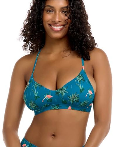EIDON Women's Madison D, Dd, E-Cup Bikini Top Swimsuit, Summer Breeze, E