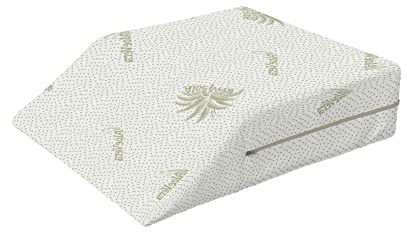 Cuscino Posturale Riposa Gambe con Fodera in microfibra sottoposta a trattamento ALOE VERA, 61x50x17 cm, Cuscino Solleva Gambe per Letto, Favorisce Circolazione e Recupero Sportivi, Sfoderabile