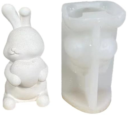 Rdxanc Stampi per candele pasquali a forma di cuore, in resina, per creazioni artistiche, candele, sapone, torte, fondente, decorazioni da forno