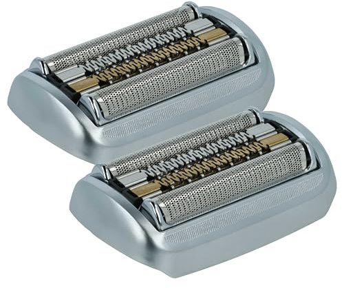 vhbw 2X Ersatz-Scherköpfe kompatibel mit Braun Series 9, Pro Elektrorasierer, Silber-matt