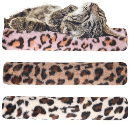 Coogime 3 piezas de juguetes para gatos gato hierba gato cojín suave y duradero juguete interactivo para gatos (leopardo)