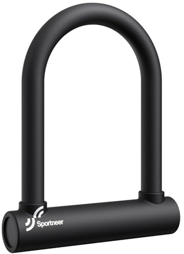 Sportneer Fahrradschloss 18mm Hochbelastbar Bügelschloss mit Stabile Halterung&Schlüssel Anti-Diebstahl sichere Schlösser für Rennrad E-Bike Mountainbike Faltrad, 20 x 16 cm
