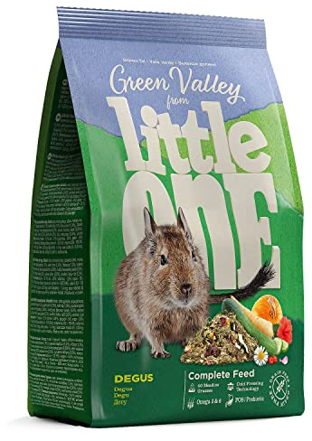 Little One Green Valley Faserfutter für Degus | 750 g | Alleinfutter Grünes Tal | Mit Vitaminen und Mineralstoffen | Kann bei der Zahnpflege und Verdauung unterstützen