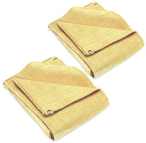 Deke Home - Fireproof Welding Blanket 4x6 ft (2 Pack), Heavy-Duty Fiberglass Fire Shield for Welding, Heat Resistant 1,000°F, Fire Retardant, Fireproof Insulation Blankets, Home, Kitchen & Industrial.