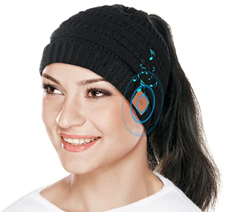 flintronic Berretto Bluetooth Regalo, Berretto Cappello Invernali, Berretto Uomo Donna Invernali, Cappello Bluetooth Regali Natale, Berretto Musicale, Berretto Uomo in Maglia per Sci Running Ciclismo