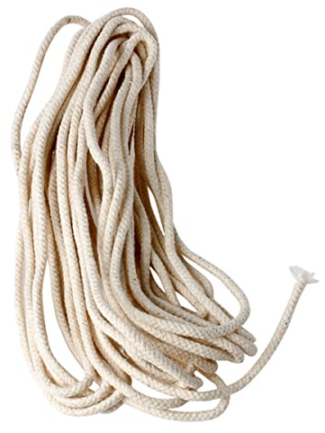 9.8 Feet 3/8'' Round Cotton Kerosene Oil Lamp Wicks Burner, Alcohol Wick Rope Cotton Wick ,Candle Lamp Burner Replacement, White