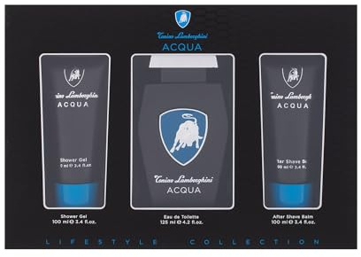 Tonino Lamborghini Acqua Coffret cadeau 3 pièces Eau de toilette 125 ml Gel douche 100 ml Baume après-rasage 100 ml