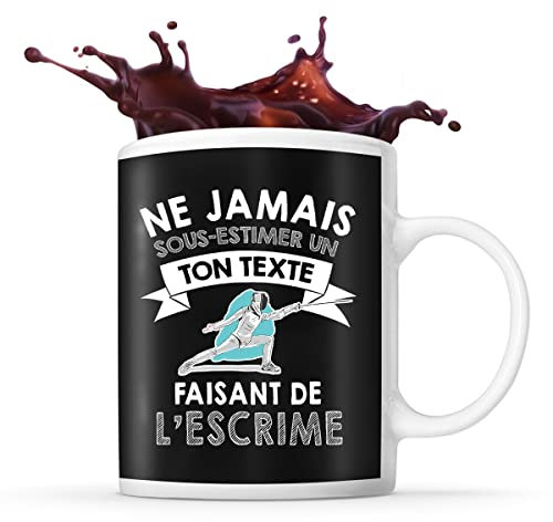 Mug escrime Prénom métier âge Personnalisable | Tasse drôle pour Escrimeur | idée cadeau anniversaire Noël fête des Pères